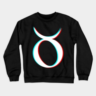 Taurus Star Sign White 3D Effect Crewneck Sweatshirt